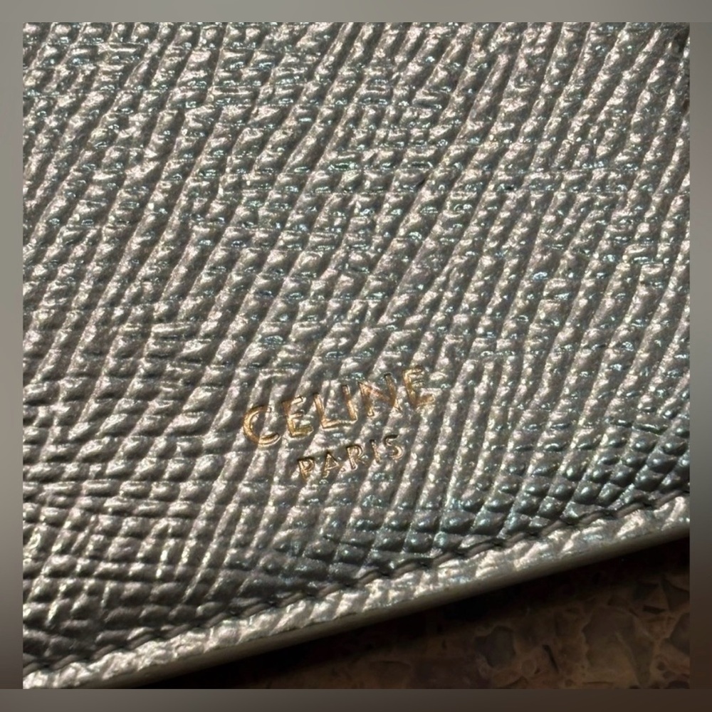 Celine Compact Zipped Cardholder Wallet Silver - Picture 5 of 13